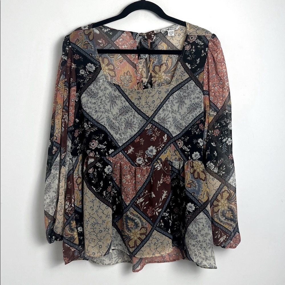 American Eagle Multi Color Patchwork Pattern Tie … - image 2